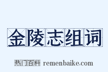 金陵志组词是什么意思的图片